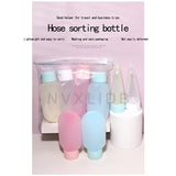 NVXLIDB travel bottle 4-piece set, portable and leak-proof, suitable for shampoo, shower gel, body lotion and conditioner, a must-have for travel
