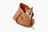NoblePup Plush Dog Purse Carrier for Small Dogs, Soft Dog Tote Bag with Safety Harness Clip, Cozy Pet Carrier for Dogs Under 15 lbs, Comfortable Dog Shoulder Carrier for Travel, Brown