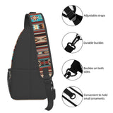 SURERUIM Aztec Design Sling Bag for Women Men Crossbody Shoulder Backpack Southwest Native American Ethnic Tribal Chevron Aztec Chest Bags Navajo Print Gym Bag Travel Hiking Rucksack Casual Daypack