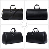 Leathario Travel Duffle Bag For Men Women Genuine Leather Overnight Weekender Bag Vintage Luggage Carry On Airplane Large Retro Unisex