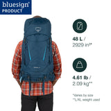 Osprey Kestrel 48L Men's Backpacking Backpack, Bonsai Green, S/M