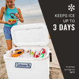 Coleman Classic Series 52qt Marine Cooler, Fully Insulated Lid & Body Keeps Ice up to 3 Days, Holds up to 80 Cans
