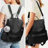 CHERUTY Women Backpack Purse Nylon Anti-theft Fashion Casual Lightweight Travel Shoulder Bag (1-1 Black, Medium)