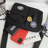 Lefe Liee Black Crossbody Bag for Men - Cute Small Messenger Sling Shoulder Bag - Men's Gift