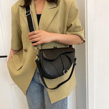 PURFANREE Women Trendy Small Clutch Purse Saddle Shoulder Bag Underarm Handbag Satchel HandBag Crossbody Bag