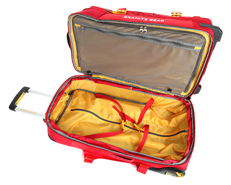 Granite Gear Water-Resistant Wheeled Duffle Suitcase – Check-in Softcase Luggage with Backpack Strap and Rolling Wheels for Travel