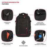 SwissGear Travel Tech Pro Laptop Backpack – Fits Laptops up to 16” – ScanSmart TSA-Friendly Backpack with Multiple Organizer Pockets – Black