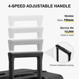 LEVEL8 Luminous 28 Inch Trunk Luggage with Water Resistant Travel Duffle Bag