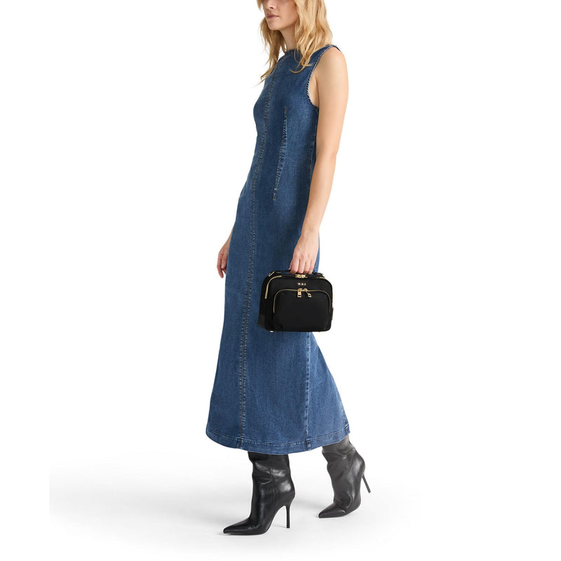 TUMI - Voyageur Teghan Crossbody - Women's Compact Everyday Purse with Leather Trim - Thyme