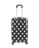 Rockland Laguna Beach Hardside Spinner Wheel Luggage, Black Dot, Carry-On 20-Inch