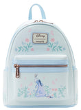 Loungefly Eeyore Mini Backpack Handbag Floral Print Double Strap Shoulder Bag (Blue, Eeyore)
