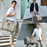 Dimayar 40L Travel Duffle Bag - Foldable Duffel Bag with Shoes Compartment - Overnight Bags Waterproof & Tear Resistant(Gray)