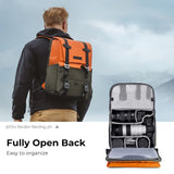K&F CONCEPT Camera Backpack, Camera Bags for Photographers Large Capacity Camera Case with Raincover,15-15.6 Inch Laptop Compartment Compatible for Canon/Nikon/Sony/DJI Mavic Drone(Backpack 20L)