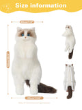 CHOBYNER Stuffed Realistic Cat Plush Backpack Gift for Women - Carry Over Shoulder, on One Shoulder or Crossbody with Adjustable Straps - Cute and Soft Cat Backpack