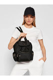 GUESS Womens Eco Gemma Backpack, Drawstring Flap, Black
