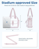 BAGSMART Clear Bag for Stadium Events 12 x 6 x12, Clear Crossbody Bag Tote for Women with Two Ways to Install the Adjustable Strap for Travel, Festival