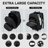 New York XPress 20'' Rolling Backpacks, 2 in 1 Travel Backpack for Man/Women,Backpack for Travel w/Wheels,Trolley Suitcase w/Telescopic Handle,2560-Black