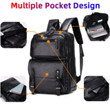 ORILOOSEN PU Casual Backpack，Men Women casual Leather laptop backpack，Daily commuter leather backpack，work bag (Brown)