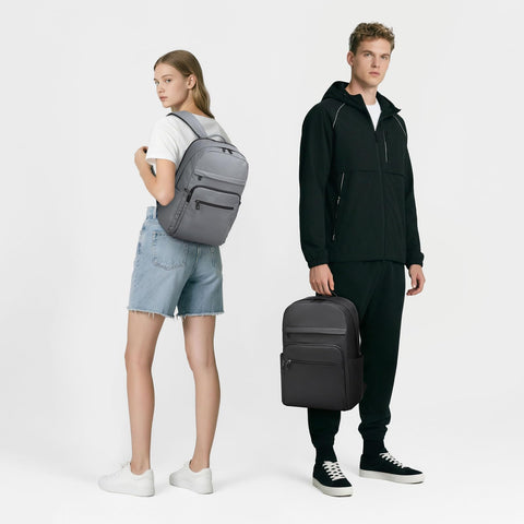 SUIKIHUM 16 inch Laptop Backpack for Men Women, Travel Backpack w/Anti-Theft Pocket, Business Backpack Lightweight Water-Resistant TSA Approved for Work College, Grey