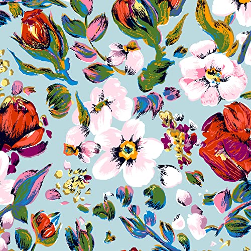 Vera Bradley Women's Denim Campus Backpack, Sea Air Floral, One Size