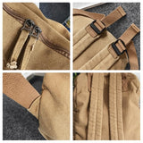 MININAI Aesthetic Canvas Backpack for Women Men Preppy Backpack Grunge Hippie Boho Japanese College Laptop Book Bag (Army Green,One Size)