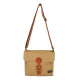 TOURBON Canvas Cycling Bike Handlebar Bag Bicycle Saddlebags Shoulder Messenger Storage (Khaki)