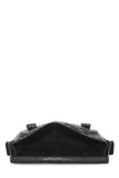 Gucci, Pre-loved Black GG Imprime Buckle Flap Messenger, Black