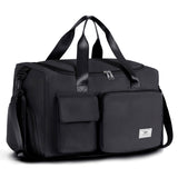FIORETTO Women's Gym Duffle Bag with Shoes Compartment, 37L Capacity, Ideal for Travel, Gym, Sports, Duffel, Weekender, Black