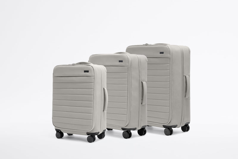 Away Softside Bigger Carry-On Suitcase, 23 Inch Expandable High-Strength Nylon Luggage With Spinner Wheels, Meets Requirements for Most Major Airlines, Cloud Gray