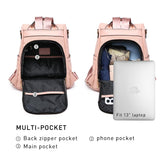 MKP Women Fashion Backpack Purse Multi Pockets Signature Anti-Theft Rucksack Travel Ladies Shoulder Bag Handbag 2Pcs