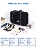 WANDF For Spirit Airlines Personal Item Bag 18x14x8 Travel Duffel Bag Underseat Foldable Carry-on Luggage for Women（A-Black）