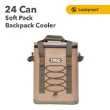 RTIC Backpack Cooler 24 Can, Insulated Portable Soft Cooler Bag Waterproof for Ice, Lunch, Beach, Drink, Beverage, Travel, Camping, Picnic, Car, Hiking, Tan