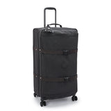 Kipling Spontaneous Softside Spinner Wheel Luggage, Integrated TSA Accepted Lock, Black Noir, Checked-Large,KI4193