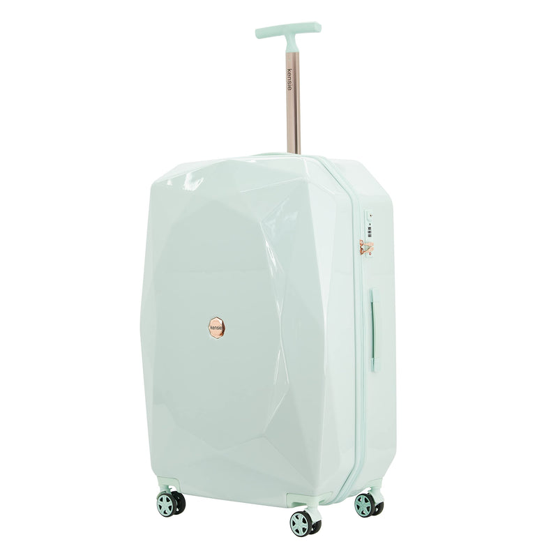 kensie Women's Gemstone Luggage Set, Mint, 20-Inch Carry-On