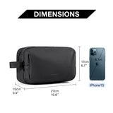 BAGSMART Toiletry Bag for Men, Travel Toiletry Organizer Dopp Kit Water-resistant Shaving Bag for Toiletries Accessories, Door Room Essentials,Black-basic