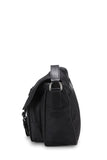 Gucci, Pre-loved Black Nylon Buckle Flap Messenger Small, Black
