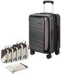 LUGGEX Carry On Luggage and 6 Set Travel Packing Cubes Bundle – Travel Essentials