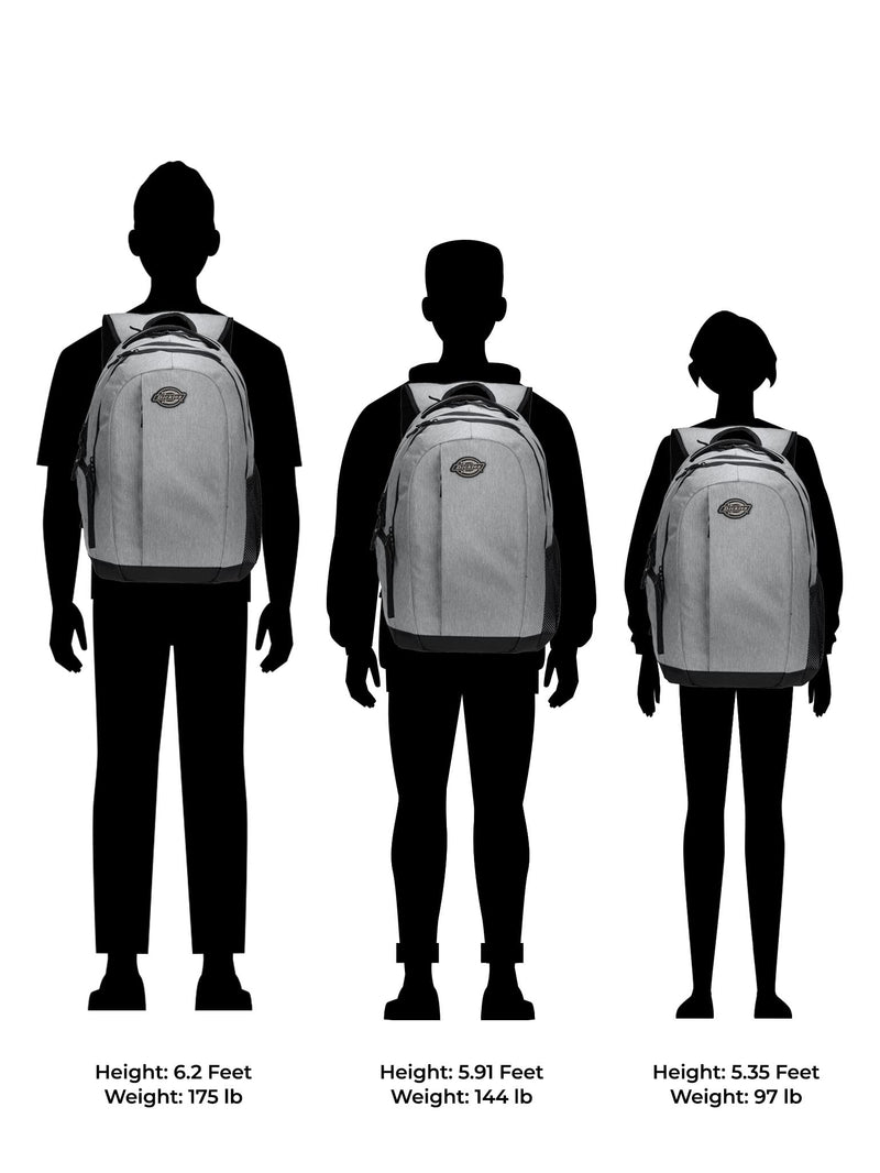 Dickies Large Laptop Backpack for Men and Women, Water Resistant College Computer Bag for School Travel Work, Fits 15.6 Inch Notebook (Charcoal)