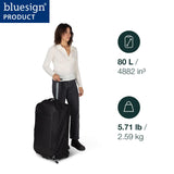 Osprey Ozone 2-Wheel 80L/27 Checked Luggage - Lightweight Rolling Bag with High Clearance and Oversized Wheels - Travel Suitcase with Mesh Organization, Trolley Handle and Add-a-Bag Strap, Black