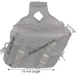 Milwaukee Leather SH665ZB Black Large Braided Zip Off PVC Throw Over Motorcycle Saddlebags - One Size