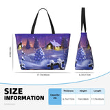 Mosytuky Large Beach Bag For Women, Christmas Igloo Waterproof Sandproof Zipper Beach Tote Bag For Gym Beach Travel Pool Yoga Shopping