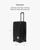 Herschel Supply Co. Unisex Heritage Hardshell Luggage, Black, Medium - 27 inch