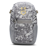 Under Armour Unisex Utility Baseball Backpack Print, (038) Steel / / Metallic Gold, One Size Fits All