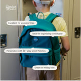 Parker Kids Backpack | Tear-Resistant & Comfortable School & Travel Backpack for Kids with Patch Customization