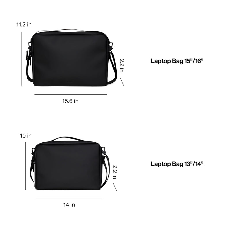 RAINS Laptop Bag, Backpack 13"/14" Inches (Black)