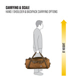 Carhartt Heavy Haul Utility Duffel Bag's, Water-Resistant Packable Bag for Jobsite, Gym, and Travel, Brown, 55L