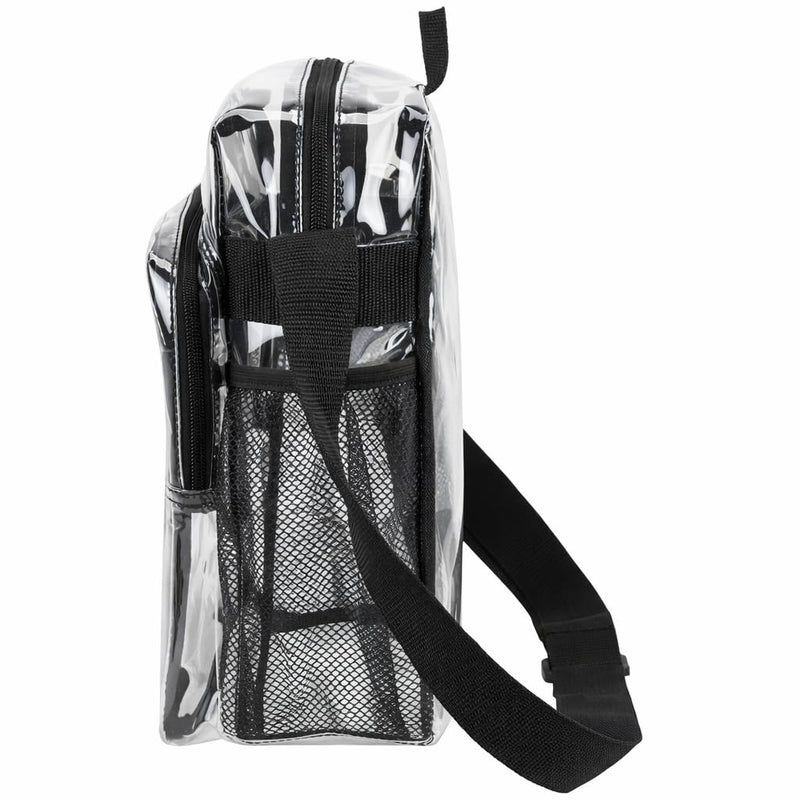 Eastsport Clear Bag for Stadium Approved Stadium Events 12×4×10 Clear Tote Lunch Bag with Reinforced Straps for Work and Sporting Events