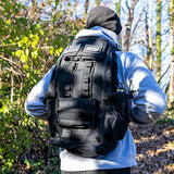 SERIOUS STEEL FITNESS Tactical Backpack and Gym Bag 1000D Nylon Black