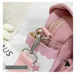 SUFUZEGA Japanese Kawaii Bunny Ear Backpack with Cute Manga Girl School Backpack Book Bag Satchel Student Teen JK (Small, Black)