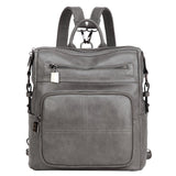 VASCHY Backpack Purse for Women,Fashion Convertible Vegan Leather Shoulder Bags Handbags for Work/Travel/Ladies/College Gray